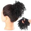 Women's Synthetic Short Hair Bun Synthetic Elastic Chignons Curly Hairpiece Hair Extensions