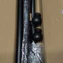 Curtain Rods 48 to 84 Inch, Black 1 Inch Adjustable Heavy Duty Curtain Rods for Windows, Decorative Modern Window Treatment Rod, Telescopic Splicing Metal Drapery Pole, Easy Installation (36''-88'' (1 Pack))