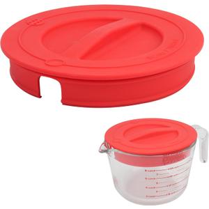 1 Pack Silicone Replacement Lids, Only Fit For Pyrex 8-Cup Tempered Glass Liquid Measuring Cups, Reusable & Food-Grade Silicone, Dishwasher & Microwave Safe (Cups not Included)