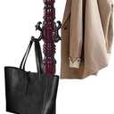 Wooden Coat Racks, Retro 78" Coat Tree with 12 Hooks & Stable Triangular Base, Entryway Coat Rack Freestanding for Hat, Clothes, Scarves, Handbags, Umbrella (Mahogany)