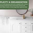 Saffron & Sage Towel Racks for Bathroom Wall Mounted, 17 inch Heavy Duty Bathroom Towel Rack Wall Mounted, Stainless Steel Bathroom Towel Holder for Bathroom Wall, Easy to Installation, Brushed Steel