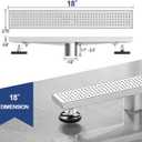 Neodrain 18" Linear Shower Drain, Brushed 304 SS Bathroom Linear Drain,cUPC