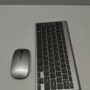 Portable mini Wireless Keyboard and Mouse Combo, Bluetooth 3.0/5.0/2.4G, Multi-Device pc,Laptop,Phone,Windows,iOS,Android Compatible, Rechargeable,78KEY,11.2inch Length (Gray)