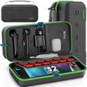 OIVO Carrying Case Compatible with 2025 Nintendo Switch, Portable Switch 2 Travel Carry Case Fit for Joy-Con 2 & Adapter, Hard Shell Protective Pouch Bag with 24 Game Slots, Green