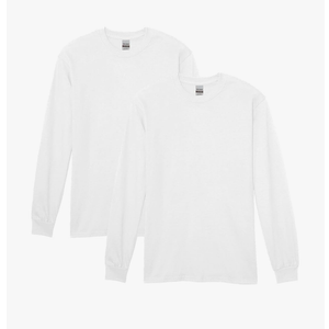 Gildan Adult Heavy Cotton Long Sleeve T-Shirt, Style G5400, 2-Pack XL