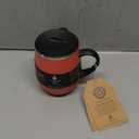 Ideus 16 oz Insulated Coffee Mug with Handle and Lid, Double Wall Stainless Steel Vacuum Thermal Coffee Mug, Travel Coffee Cup Thermal Cup for Home and Office, Jellyfish Red