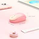 seenda Wireless Mouse, 2.4G Noiseless Mouse with USB Receiver Portable Computer Mice for PC, Tablet, Laptop, Notebook with Windows System - Gradient Pink