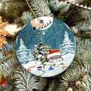 10 x Funny Cat Ornament 2025, White Elephant Gift  Holiday Decoration with Kitten in Santa Hat Watching Santas Sleigh  Cute Pet Lover Gift  Rustic Farmhouse Xmas Tree Keepsake