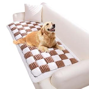 LONKEEN Dog Couch Cover Protector - Durable Couch Cover for Dogs, Couch Cover for Dogs Washable-Pet Friendly Sofa Cover for Large Dogs ，Protecting Your Sofa from Pets(27.6X82.7In, Dark Coffee)