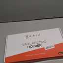 KAIU Vinyl Record Storage - Solid Wood with Crystal Clear Acrylic Holder - Premium Design, Perfect 12" LPs or 7" Singles Display Unit - Stores and Supports up to 50 Albums (Walnut)