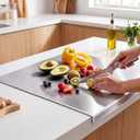 Titanium Cutting Board, 2026 New Upgrade 100% Pure Titanium Cutting Boards for Kitchen, Hygiene & Durability Non Stick Chopping Board, Double sided Cutting Mat, Easy to Clean, CV45G