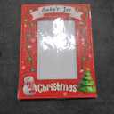 PETCEE Baby First Christmas Gift  4"x 6" Leather Baby 1st Christmas Picture Frame Vertical 2024 My First Xmas Photo Frame for Babies Granddaughter Grandson Family Friends