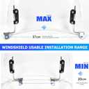 Mokuo Univeral Motorcycle Windscreen 17.2" x 16.5" Large Size Wind Splitter Wind Deflector Windshields Fit for Honda PCX150 Yamaha Zuma Scooter Chinese Mopeds