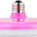 Sunlite LED UFO Pendant Light Bulbs, 15 Watts, 1250 Lumens, 3000K Warm White, Medium E26 Base, 120 Volts, 110 Degree Beam Angle, UL Listed, Indoor, Pink