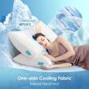Cooling Bed Pillows for Sleeping 1 Pack Shredded Memory Foam Pillows Adjustable Cool Pillow, Queen