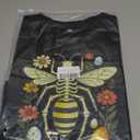 ZEVONIKA Girls Easter Shirts Cotton Spring Flowers T-Shirts Bee Eggs Casual Short Sleeve Tee (Size 5-6, Black)