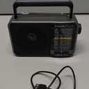 Portable AM/FM Transistor Radio with Loud Speaker, Battery or USB Powered - Compact Emergency Radio for Indoor, Outdoor, Travel & Storms (Model BJL-671) (Gray)