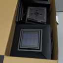 Davinci Lighting Edison Solar Outdoor Post Cap Lights - 4x4 5x5 6x6 - Bright LED Light for Fence Deck Garden or Patio Posts - Slate Black (2 Pack)