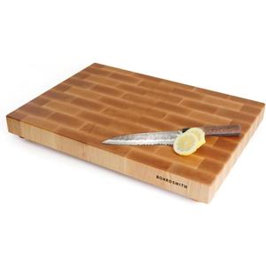 The Boardsmith Maple End Grain Cutting Board - Premium End Grain Butcher Block Wood Cutting Board for Kitchen - Food-Safe, Non-Slip, Sustainably Sourced Maple Wood (Large)