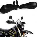 AnXin Motorcycle Handguards 7/8" and 1 1/8" Hand Guard Handlebar Protection Universal for SSR 125 110 140 150 Apollo RFZ 125 110 KAYO 60 140 TAO TAO 140 110 Dirt Pit Bike ATV Black