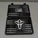 Orion Motor Tech Harmonic Balancer Puller Kit, 49pc Power Steering Pulley Puller Installer Tool Set, Heavy Duty Steering Wheel Puller Tool Kit for Flange Type Gear and Crank Puller (Black)