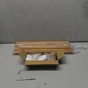 Wood Curtain Rods for Windows 66 to 120 Inches 1" Diameter Boho Decorative Heavy Duty Long Window Curtain Rod Adjustable with Handmade Wood Grain Design for Living Room Bedroom Kitchen