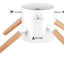 Tree Nest Christmas Tree Stand Base Xmas Modern Tree Metal Holder Stand for Real Tree Fits up to 8.5ft Family White