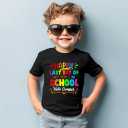 Toddler Last Day of School Shirt for Boys Kid Grils, My Happy Last Day of School T Shirt, Cotton Blend, Funny Design :4-7T (Black)