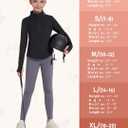 Girls Long Sleeve Shirts Horse Riding Equestrian Fleece Jackets Thermal Shirt Half Zip Pullover Kids Sweatshirts (Black, L)