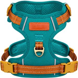 No-Pull Reflective Dog Harness with Handle Soft Padded Vest for Small Medium Large Dogs Heavy Duty Adjustable Anti-Choke Pet Harness with Front & Back Clip Harness for Walking, Training XS