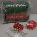 5 Pack 250FT Christmas Green Garland Flower for Christmas and Non-Lit Soft Holiday Decor for Outdoor Indoor Artificial Twist Greenery Garland Home Artificial Wedding Party Decoration