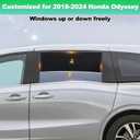Car Window Shades for 2018-2024 Odyssey - Rear Side Window Sun Shade for Baby, Breathable Mesh Privacy Window Covers, UV Protection & Heat Insulation for Travel, Napping, Camping