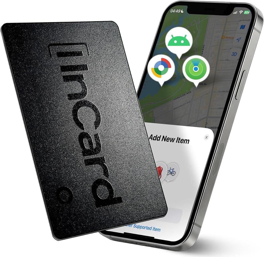 Wallet Tracker Card for Both Googles Find Hub and Apple Find My, 5 Years Battery Life Ultra-Thin Android Tracker Card, IP68 Waterproof Wallet Finder for Passport, Purse,Gags,2 Packs