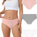Women's Underwear Merino Wool Bikini Panties Breathable Wool Hipter, Moisture Wicking Wooly Panties 3 pack (Small, Multicolor02)