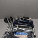 Folding Narrow Walker for Seniors  Width & Height Adjustable Walker, Lightweight Standard Walker for Elderly, Walkers for Seniors, Disabled, Bariatric (Single-wheel walker with Bag)