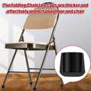 Treela 48 Pcs 1 Inch Folding Chair Leg Caps Heavy Duty Rubber Non Marring Furniture Leg Caps Round Hardwood Floor Protectors Chair Covers Protect Floors from Scratching