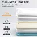 AmazerBath Heavy Duty Shower Curtain Liner 12 Gauge, 72 x 65 Inches Clear Shower Curtain Liner with 3 Clear Stones and 12 Grommet Holes, Weighted Plastic Shower Liner