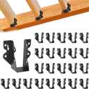 24 Pcs 2"x 4" Joist Hanger,Q235B Steel Face Mount Joist Hangers,Black Powder Coated Hurricane Ties for Rafter, Rafter Brackets for Floor, Deck and Ceiling Joists