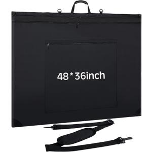 48 x 36'' Extra Large Artist Portfolio Case with Shoulder, Waterproof Leather Corners Black Art Portfolio Bag for Drawing Sketching Poster Artwork Drawing Canvas Photography Poster