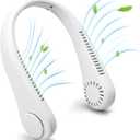 Personal Fan Wearable Neck Fans - Rechargeable Cooling Neck Fan 3 Wind Speeds Ultra-quiet Design Suitable for Outdoor Sports/Office/Travel/White