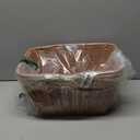 CXWXC Bike Basket - Durable Front Bicycle Bike Baskets - Handmade Woven Wicker Bike Basket with Adjustable Leather Straps (Brown)