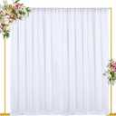 Wokceer 10x10 FT Backdrop Stand Heavy Duty Pipe and Drape Kit, Adjustable Gold Backdrop Stand for Wedding Birthday Party Photography Photo Booth Background Christmas Decoration, Gold 