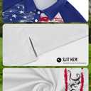 Mainfini Men's Short Sleeve Golf Shirts UPF 50+ Raglan Patriotic American Graphic Polo Shirt (XL)