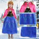 ZaisuiFun Princess Costume for Little Girls Kids Cosplay Dress Up Birthday Party Halloween Christmas Outfit, 6-7 Years(Tag 140)
