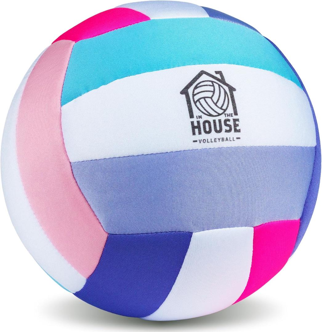 in The House Soft Indoor Volleyball for Boys & Girls (Ages 3+) Realistic Feel - Training Ball for Indoor Play - Bring Vball Practice Home - Great Gift for Any Volleyball Player
