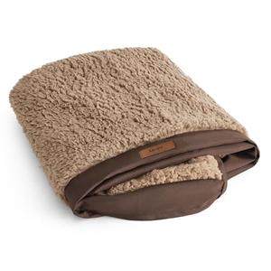 LE SURE Washable Dog Bed Cover Replacement - Large Size Plush Fleece Cover for Orthopedic Egg Crate Foam Pet Mat 36x27x3 Inches, Brown