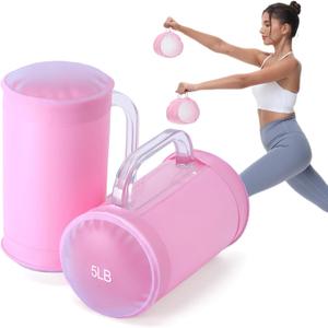 Water Dumbbells,Water Filled Training Dumbbells, Travel Weights Set, Adjustable Weights to 40Lbs,30Lbs,20Lbs,10Lbs,4Lbs Dumbbell Pair,Each 20/15/10/5/2 Lbs, Portable Gym for Strength Training, Fitness and Shaping