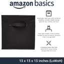 6 x Amazon Basics Collapsible Fabric Storage Cube Bins Organizer with Handles, Organization Containers, Multifunctional, 13" x 13" x 13", Black, 6-Pack