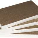 Corrugated Cardboard Cat Scratcher, Scratching Board, Reversible, 17.4" x 10", White, 4-Pack