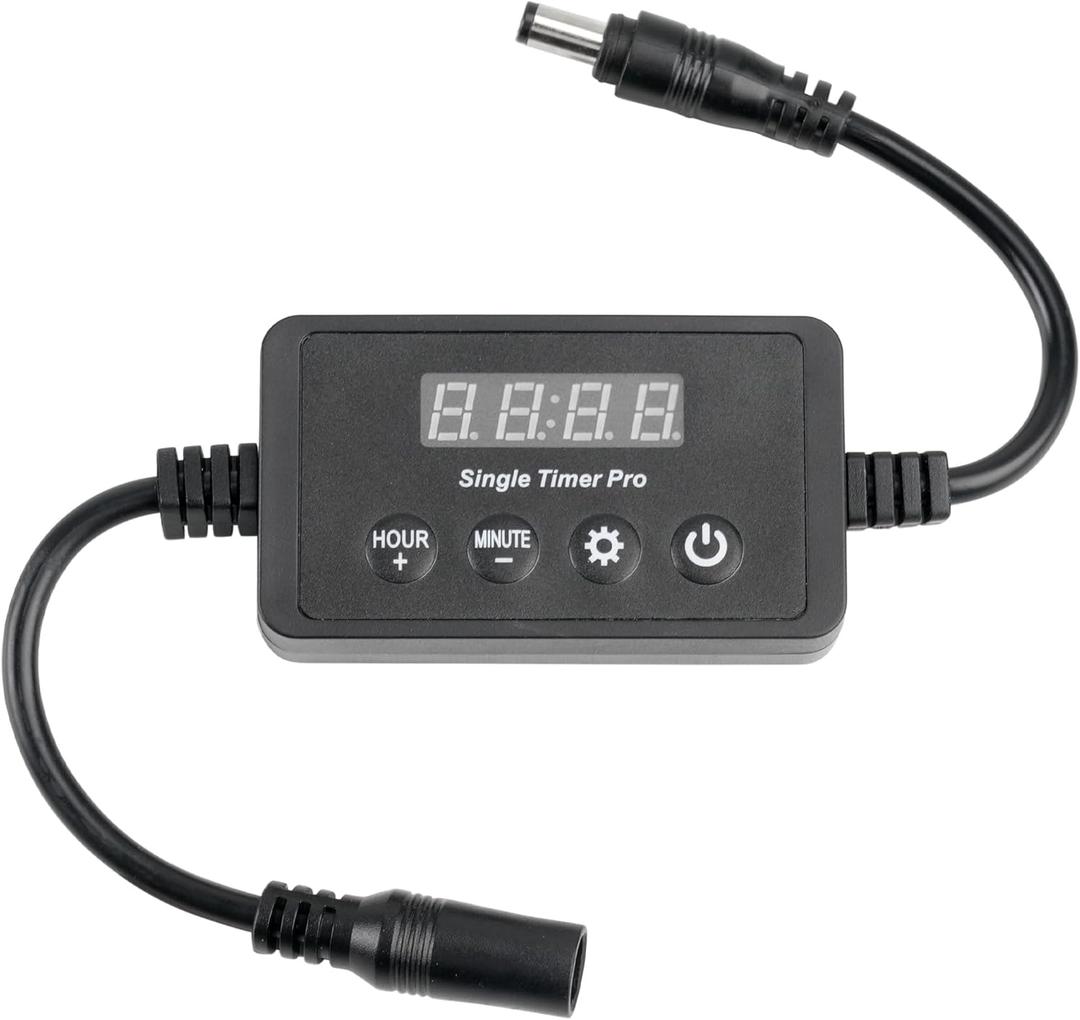 NICREW LED Timer with 2.1mm/2.5mm Plug, Single Channel Programmable Digital Controller for 0-30V DC Aquarium Lights